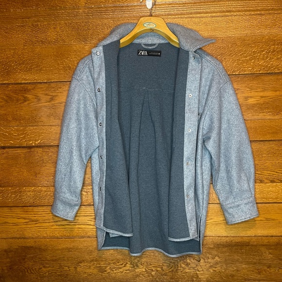 Zara Buttoned Up Soft Overshirt - Picture 4 of 6